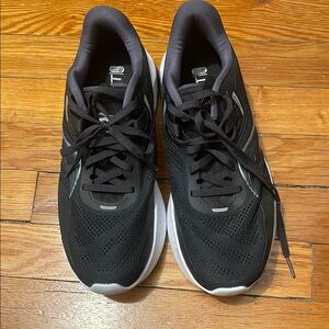 Black and White Athletic Shoes with Cushioned Soles